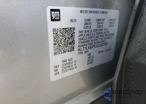 2025 Chevrolet Trax Activ from USA, damaged, VIN KL77LKEPXSC083765